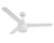 122cm 48inch White Ceiling Fan With Light 60W 3 Speed J-Hook