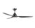 132cm 52inch Black Ceiling Fan With Remote 38W 6 Speed