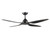 132cm 52inch Black Ceiling Fan With Remote 38W 6 Speed