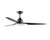 145cm 58inch Black Ceiling Fan With Light and Remote 38W Tri Colour 6 Speed