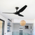 142cm 56-inch Black DC Ceiling Fan Remote Control 3 Blade 40W 6 Speed