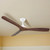 132cm 52-inch White DC Ceiling Fan Remote Control and Walnut 3 Blade 30W