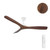 132cm 52-inch White DC Ceiling Fan Remote Control and Walnut 3 Blade 30W