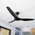 132cm 52-inch Black DC Ceiling Fan Remote Control 3 Blade 40W 6 Speed
