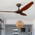 132cm 52-inch Bronze-Koa DC Ceiling Fan Remote Control 3 Blade 40W 6 Speed