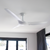 132cm 52-inch White DC Ceiling Fan Remote Control 3 Blade 40W 6 Speed