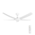 142cm 56-inch White DC Ceiling Fan Remote Control Convertible 3-4-5 Blades 38W