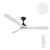 132cm 52-inch Black-Ivory DC Ceiling Fan Light Remote Control 3 Blade 30W