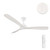 132cm 52-inch Ivory DC Ceiling Fan With Light Remote Control 3 Blade 30W