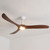 Domenech 152cm 60-inch White-Walnut DC Ceiling Fan With Light Remote Control 3 Blade 39W