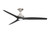 152cm 60-inch Nickel-Black AC Ceiling Fan With Light 3 Blade 80W