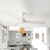 152cm 60-inch Ivory DC Ceiling Fan With Light Remote Control 3 Blade 35W