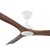 152cm 60-inch White-Walnut DC Ceiling Fan With Light Remote Control 3 Blade 35W