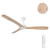 Noble 152cm 60-inch White-Ashwood DC Ceiling Fan With Light Remote Control 3 Blade 35W