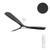 152cm 60-inch White-Black DC Ceiling Fan With Light Remote Control 3 Blade 35W