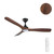 152cm 60-inch Black-Walnut DC Ceiling Fan Light Remote Control 3 Blade 35W