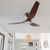 142cm 56-inch Bronze-Koa DC Ceiling Fan Light Remote Control 3 Blade 40W