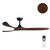 Domenech 152cm 60-inch Black-Walnut DC Ceiling Fan Remote Control 3 Blade 39W 6 Speed
