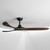 Domenech 152cm 60-inch Black-Walnut DC Ceiling Fan Remote Control 3 Blade 39W 6 Speed