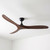 Domenech 152cm 60-inch Black-Walnut DC Ceiling Fan Remote Control 3 Blade 39W 6 Speed