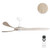 152cm 60-inch White-Oak DC Ceiling Fan Light Remote Control 3 Blade 39W