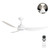 142cm 56-inch White DC Ceiling Fan Light Remote Control 3 Blade 39W Uplight