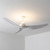 Pisacane 142cm 56-inch White DC Ceiling Fan Uplight With Light Remote Control 3 Blade 39W