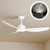 122cm 48-inch White DC Ceiling Fan With Light Remote Control 3 Blade 39W Uplight