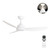 122cm 48-inch White DC Ceiling Fan With Light Remote Control 3 Blade 39W Uplight