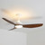 Pisacane 122cm 48-inch White-Koa DC Ceiling Fan With Light Remote Control 3 Blade 39W Uplight