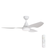 Tornatore 132cm 52-inch White DC Ceiling Fan With Light Remote Control 3 Blade 31W
