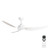 Pisacane 142cm 56-inch White DC Ceiling Fan Remote Control 3 Blade 39W 6 Speed