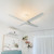 Napoli 132cm 52-inch White DC Ceiling Fan Uplight With Light Remote Control 4 Blade 35W