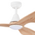 114cm 45-inch White-Oak DC Ceiling Fan With Light Remote Control 3 Blade 15W