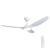 132cm 52-inch White DC Ceiling Fan Light Remote Control 3 Blade 40W