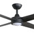 Napoli 122cm 48-inch Black DC Ceiling Fan With Light Remote Control 4 Blade 35W Uplight