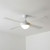 132cm 52-inch White AC Ceiling Fan With Light 3 Speed 4 Blade