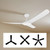 132cm 52-inch White DC Ceiling Fan Remote Control Convertible 3-4-5 Blades 38W