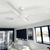 132cm 52-inch White DC Ceiling Fan Remote Control Convertible 3-4-5 Blades 38W