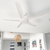 132cm 52-inch White DC Ceiling Fan Remote Control Convertible 3-4-5 Blades 38W