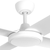 132cm 52-inch White DC Ceiling Fan With Light Remote Control Convertible 3-4-5 Blades 38W