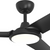 132cm 52-inch Black DC Ceiling Fan With Light Remote Control Convertible 3-4-5 Blades 38W