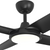 132cm 52-inch Black DC Ceiling Fan With Light Remote Control Convertible 3-4-5 Blades 38W