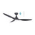 122cm 48-inch Black DC Ceiling Fan With Light Smart Remote Control 3 Blade 45W