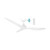 122cm 48-inch White DC Ceiling Fan Smart Remote Control 3 Blade 45W 6 Speed