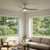 142cm 56-inch White-Oak DC Ceiling Fan With Light Smart Remote Control 3 Blade 39W