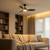 122cm 48-inch Black DC Ceiling Fan With Light Smart Remote Control 3 Blade 36W