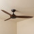 142cm 56-inch Bronze-Walnut DC Ceiling Fan Smart Remote Control 3 Blade 39W 6 Speed