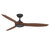 142cm 56-inch Bronze-Walnut DC Ceiling Fan Smart Remote Control 3 Blade 39W 6 Speed