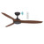 Valbuena 142cm 56-inch Bronze-Walnut DC Ceiling Fan Smart Remote Control 3 Blade 39W 6 Speed